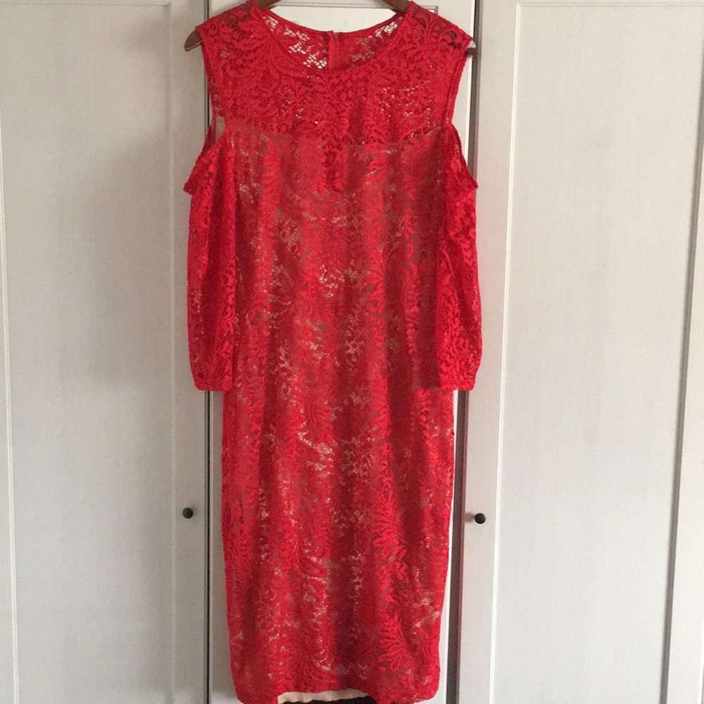 Red cocktail dress